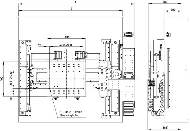 Dimensions | Air bearing stage - LMAP